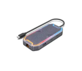 Unitek USB-C hub 7v1 / Hub USB / HDMI 4K60Hz / RJ45 1Gb / USB 3.2 Gen2 10Gbps / PD 100W