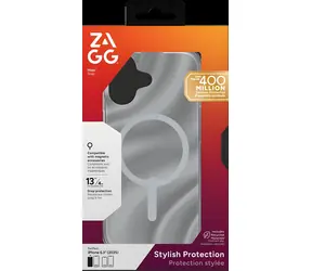 ZAGG Milan Snap Glitter Swirl stříbrná / Zadní kryt / Apple iPhone 17 / MagSafe / Grafen