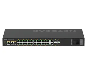 NETGEAR M4250-26G4F-PoE+ / Switch / L3 řízený / 24x Gigabit PoE+ / 2x Gigabit / 4x SFP