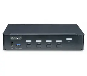 StarTech 4-portový DisplayPort KVM přepínač / KVM přepínač / 4K 60Hz / audio / USB / TAA Compliant