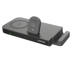 Unitek MagMighty 48W / Bezdrátová nabíjecí stanice / 3x magnetické nabíjení / USB-A / USB-C PD