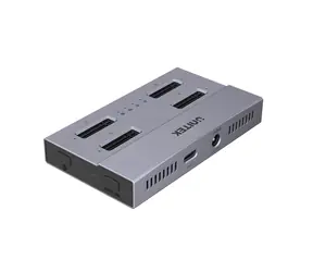 Unitek USB4 dokovací stanice pro 4x M.2 SSD / Dokovací stanice / USB4 / 4x M.2 NVMe SSD / Klonování disků