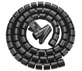 Unitek Kabelová spirála na kabely 22 mm černá / Organizér kabelů / Průměr 22 mm / Délka 5 m