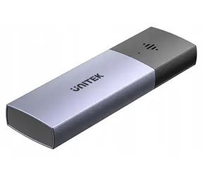 Unitek Box pro M.2 SSD s LED lokalizací šedá / Externí pouzdro pro M.2 SSD / USB-C / 10 Gbps / NVMe / Hliníkové