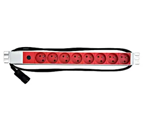 Schrack IU070131 / Napájecí panel / 19" / 1U / 8x zásuvka ČSN / IEC C14 / kabel 2 m