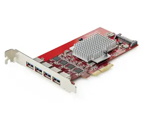 StarTech PCIe karta 4x USB-A / Řadič USB / PCIe 3.0 / USB 3.2 Gen 2 10 Gbps / ASMedia chipset