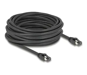 Delock RJ45 Cat.8.1 S/FTP černý 10 m / Síťový kabel / 40 Gbps / LSZH