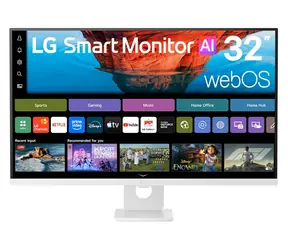 31,5" LG 32U721SB-W bílá / Smart monitor / VA / 4K UHD / 60 Hz / USB-C 65W / repro