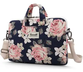 Canvaslife Pouzdro Navy Rose 16" / Pouzdro pro notebook / 16" / květinový vzor