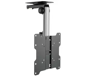 Techly ICA-CPLB-222 černo-stříbrná / Stropní držák pro TV / 17" - 37" / VESA / max 20 kg / naklápěcí, otočný