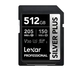 Lexar Professional SILVER PLUS SDXC 512GB / Paměťová karta / UHS-I / U3 / 205/150 MB/s