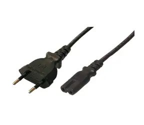 LogiLink Euro-8 VDE černá / Napájecí kabel / 1,8 m / 250 V / 2,5 A
