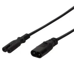 LogiLink C8-C7 černá / Prodlužovací kabel / 2 m / 0,75 mm2 / max. 2,5 A