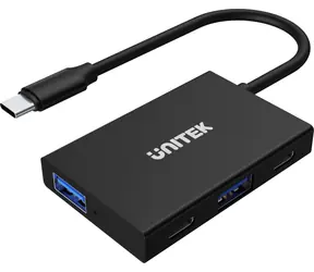 Unitek uHUB Q4 Advanced černá / USB hub / USB-C / 2× USB-A + 2× USB-C / 10 Gbps