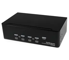 StarTech 4-portový Dual DVI USB / KVM přepínač / 4× USB 2.0 / max. 2048×1536 / černá