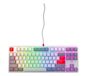 Cherry XTRFY K4V2 TKL Retro šedá / Herní klávesnice / mechanická / Cherry MX Red / US layout / podsvícená / drátová, 2 m