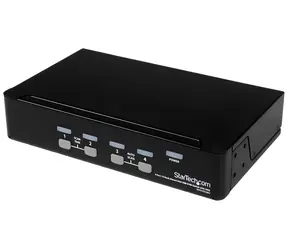 StarTech KVM switch 4 porty USB / KVM switch / 1U rack / 1920 x 1440 px / černá