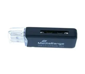 MediaRange Čtečka paměťových karet USB 3.0 černá / Čtečka paměťových karet / SD, SDHC, SDXC, MMC / USB-A 3.2 Gen 1