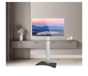 Techly ICA-TR39 černo-stříbrná / Podlahový stojan pro TV / 32-70" / VESA 800x400 / 40 kg