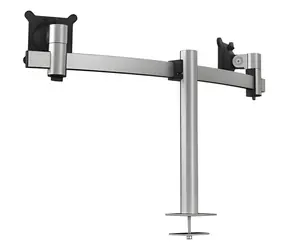 Durable Monitor Mount PRO stříbrná / Stolní držák monitoru / pro 2 monitory / 21-27" / nosnost 8 kg / VESA 100x100