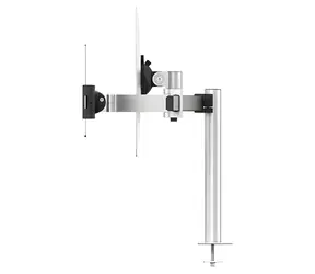 Durable PRO s průchodkou stříbrná / Držák monitoru a tabletu / VESA 75-100 mm / 21-34" do 8 kg / tablet 7-13"