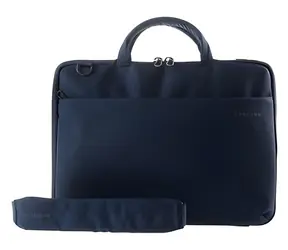 Tucano Slim Bag 13.3"-14" modrá / Brašna na notebook / polyester / kapsa navíc / odepínací popruh