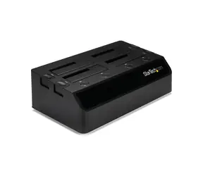 StarTech USB 3.0 4-Bay dok pro HDD a SSD / Dokovací stanice / 2,5" a 3,5" SATA / USB 3.0 / černá