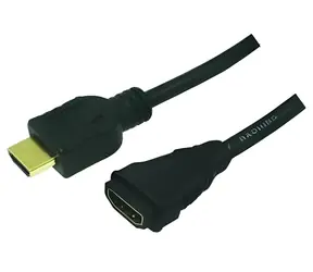 LogiLink HDMI 1.4 černá / Prodlužovací kabel / HDMI M/F / 5 m / s Ethernetem