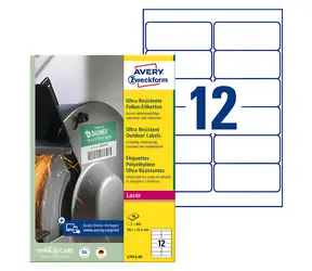 Avery L7913-40 / Etikety / 99,1 x 42,3 mm / A4 / bílé / velmi odolné / laser