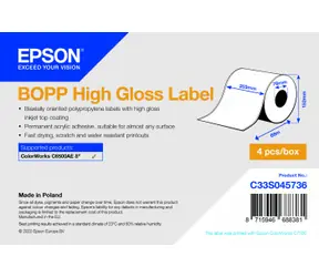 EPSON BOPP Gloss Label / pro ColorWorks CW-C6500 / role 203mm x 68m