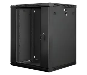 Lanberg 15U 19" černý / Nástěnný rozvaděč / 600×600 mm / Flat pack / nosnost 60 kg
