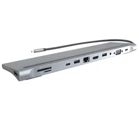 OEM Dokovací stanice USB-C Full Size MST pod notebook / Dokovací stanice / MST / 4K HDMI / USB 3.0 / PD 87W / RJ45