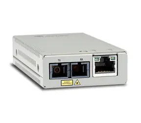 Allied Telesis / Mediakonvertor / 10/100TX na 100FX (SC) / Single-mode / 1x RJ-45 / šedá