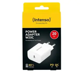 Intenso W20C bílá / Nabíječka / 1x USB-C / 20 W / PD