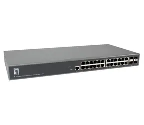 LevelOne GTL-2885 / Switch / 24x GbE / 4x 10G SFP+ / Managed L3 / 19"