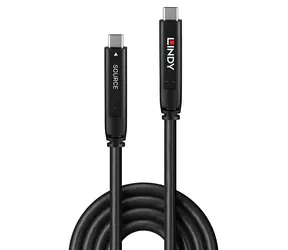 Lindy USB-C - USB-C 8 m černá / Kabel / USB 3.2 Gen 1 / DisplayPort 1.4 / 60 W PD
