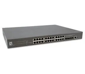 LevelOne GTP-2871 / Switch / 24x GbE PoE+ / 4x 10G SFP+ / PoE 400W / Managed L3 / 19"