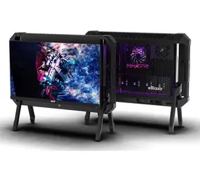 eBlaztr PC skříň černá matná / Skříň PC / Mini-ITX / SFX zdroj / VESA 100x100 / přenosná