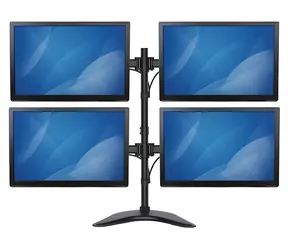 StarTech Držák pro 4 monitory černá / Držák pro 4 monitory / 13-27" / nosnost 8 kg / rotace 360° / ocel a hliník