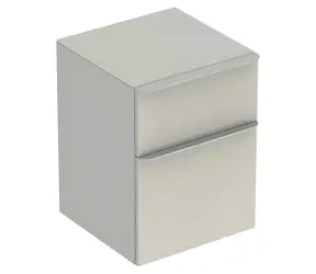 Geberit Smyle Square pískově šedá / Boční skříňka / 2 zásuvky / 45x60x47 cm (ŠxVxH) / závěsná