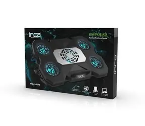 INCA INC-614GMS / Chladicí podstavec pro notebook / 4x ventilátor 70 mm / LED podsvícení / 2600 RPM / 2x USB