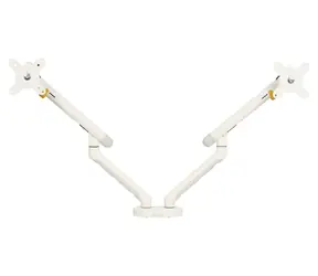 BakkerElkhuizen BE Flexible Dual bílá / Rameno na monitor / pro 2 monitory / VESA 100x100 / nosnost 2x10 kg