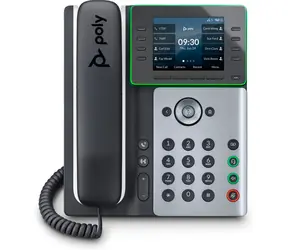 Poly Edge E300 černá (82M92AA) / IP telefon / 3,5palcový displej / PoE / USB-C / 2x RJ-45
