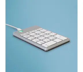 R-Go Tools Numpad Break bílá / Numerická klávesnice / drátová / USB / 1,5 m kabel