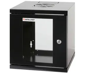 Intellinet Nástěnný rozvaděč 10" černý, smontovaný / Rozvaděč / 6U / 300x300 mm / nosnost 60 kg