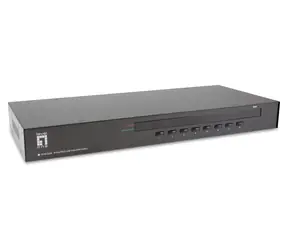 LevelOne KVM přepínač 8-Port PS/2, USB, VGA / KVM přepínač / Daisy-Chain / max. 2048x1536 / Rack 1U