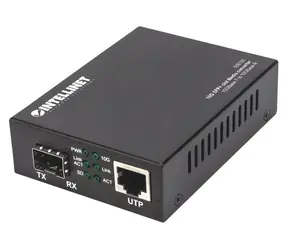 Intellinet 10G Medienkonvertor RJ45-SFP+ / Konvertor médií / 1x RJ-45 / 1x SFP+ / 10 Gbit/s / IEEE 802.3u