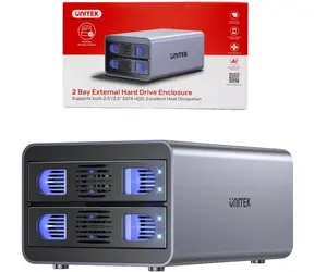 Unitek Externí rámeček SATA 2,5" a 3,5" / Rámeček na disk / 4 režimy / USB-C 10 Gb/s / do 40 TB