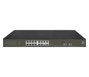LevelOne Hilbert GES-2118P / Switch / Managed / 16x GE PoE+ / 2x SFP / 230W PoE / 19"