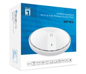 LevelOne WAP-8131 / AP / AX1800 / Dual-band / Wi-Fi 6 / PoE / stropní montáž